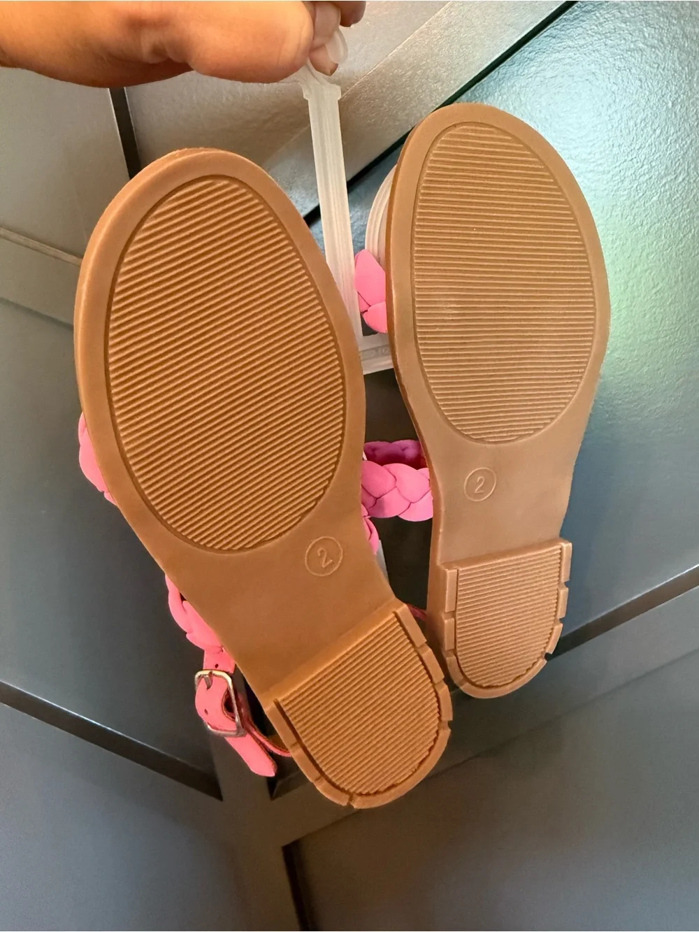 Cat & Jack Hot Pink Braided Strap Girls Sandals